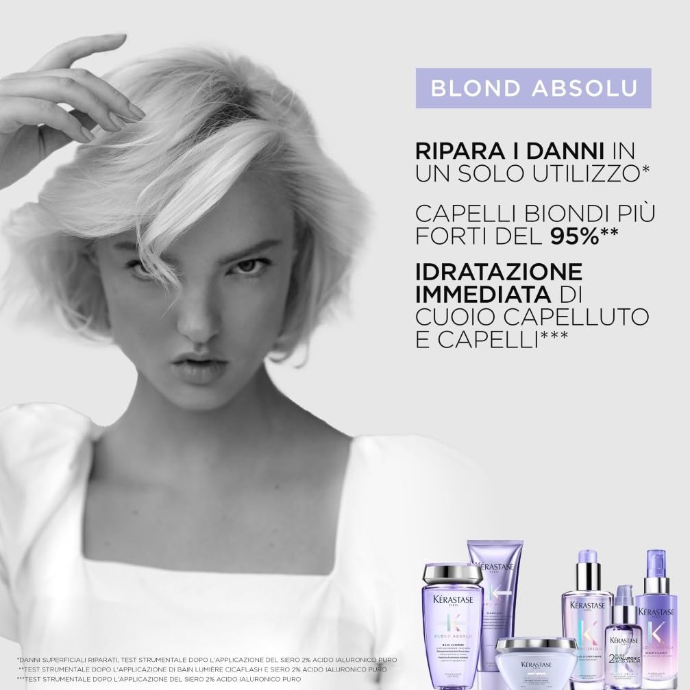 KÉRASTASE Blond Absolu, Siero Idratante, Per Cuoio Capelluto Secco e Capelli Decolorati, Con 2% Di