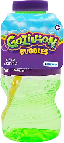 Gazillion 8 oz Solución de Burbujas Paquete de 4 - Grandes burbujas para niños, verde