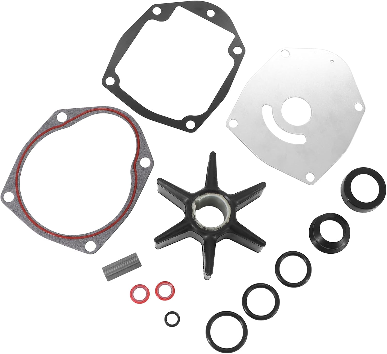Dokili 8M0100526 Water Pump Repair Kit with Impeller for Mercury Mariner 75-250 HP Outboards MerCruiser Alpha One Gen 2 Stern Drives 47-43026Q06 8M0100527 47-8M0100526