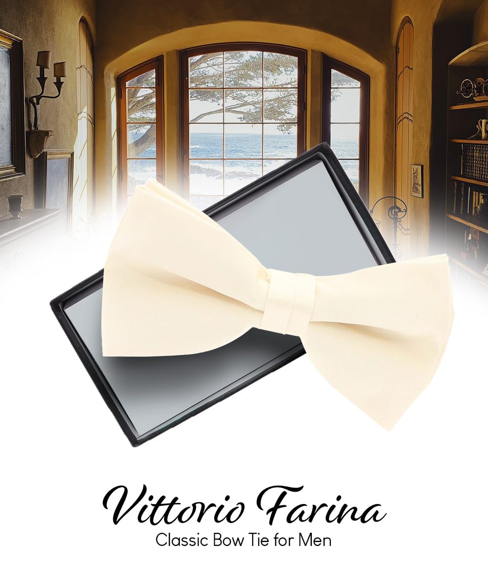 Vittorio Farina Classic Bow Tie (Ivory)