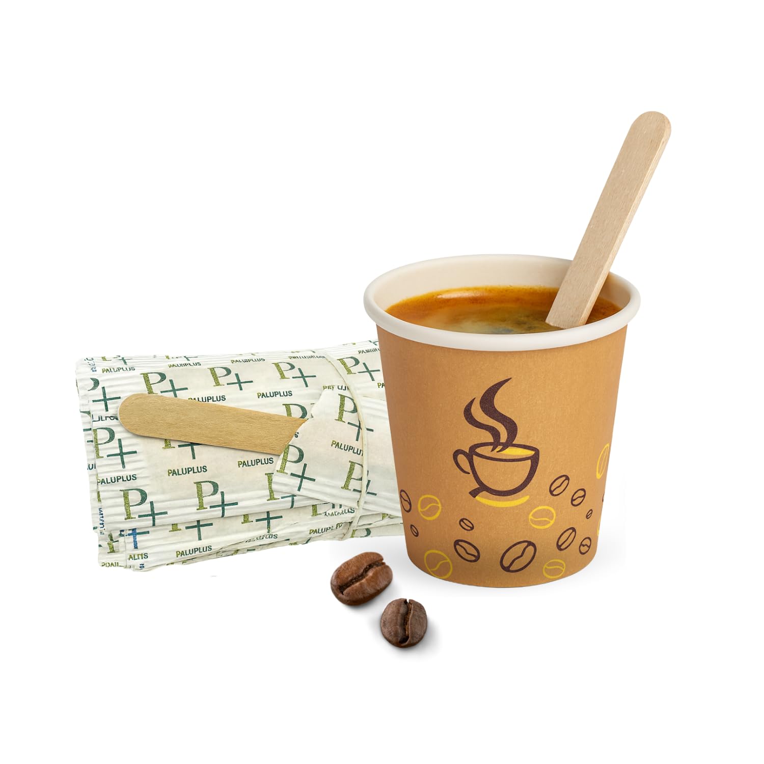 Vasos De Papel Para Banos ECOLipak 500 Vasos De Papel Compostables, Tazas De Café Espresso De Papel De 4 Onzas Con Forro De ácido Poliláctico (PLA), Desechables Y Ecológicas Biodegradables Para Fiestas