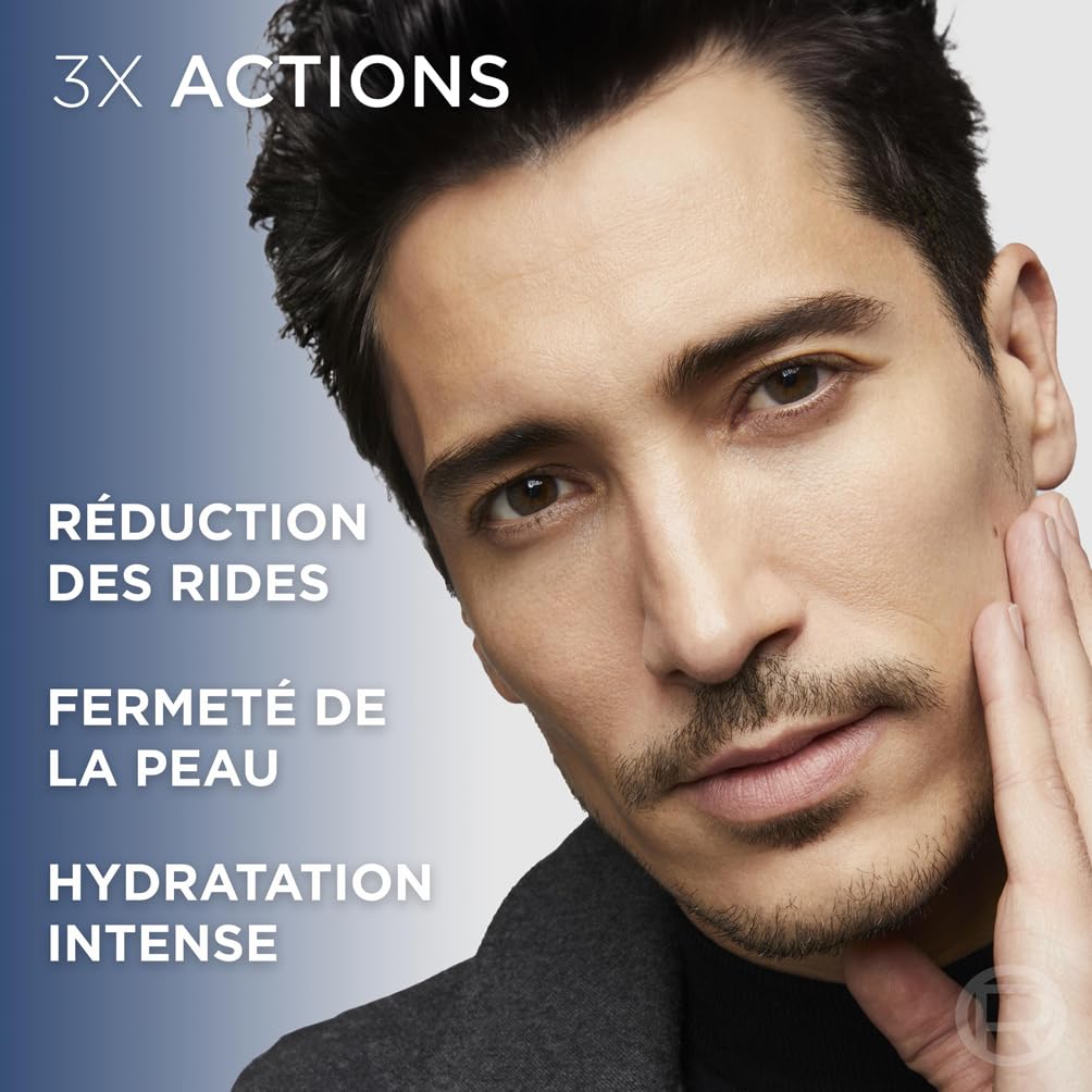 L'Oréal Men Expert Trousse Routine Experte Homme Soins Visage Revitalisant Anti-Âge Acide Hyaluronique Power Age 3 Produits
