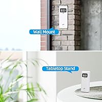 Vista 6 de LFF Wireless Remote Sensor With Indoor Outdoor Temperature and Humidity, LCD Display for Weather Station, Atomic Clock - Updated Version
