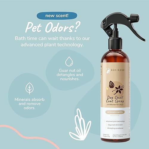 Miniatura 2 de kin+kind Paquete de champú seco y desodorizante en aerosol  Champú sin agua para perros y eliminador de olores de mascotas  Espuma de baño sin agua