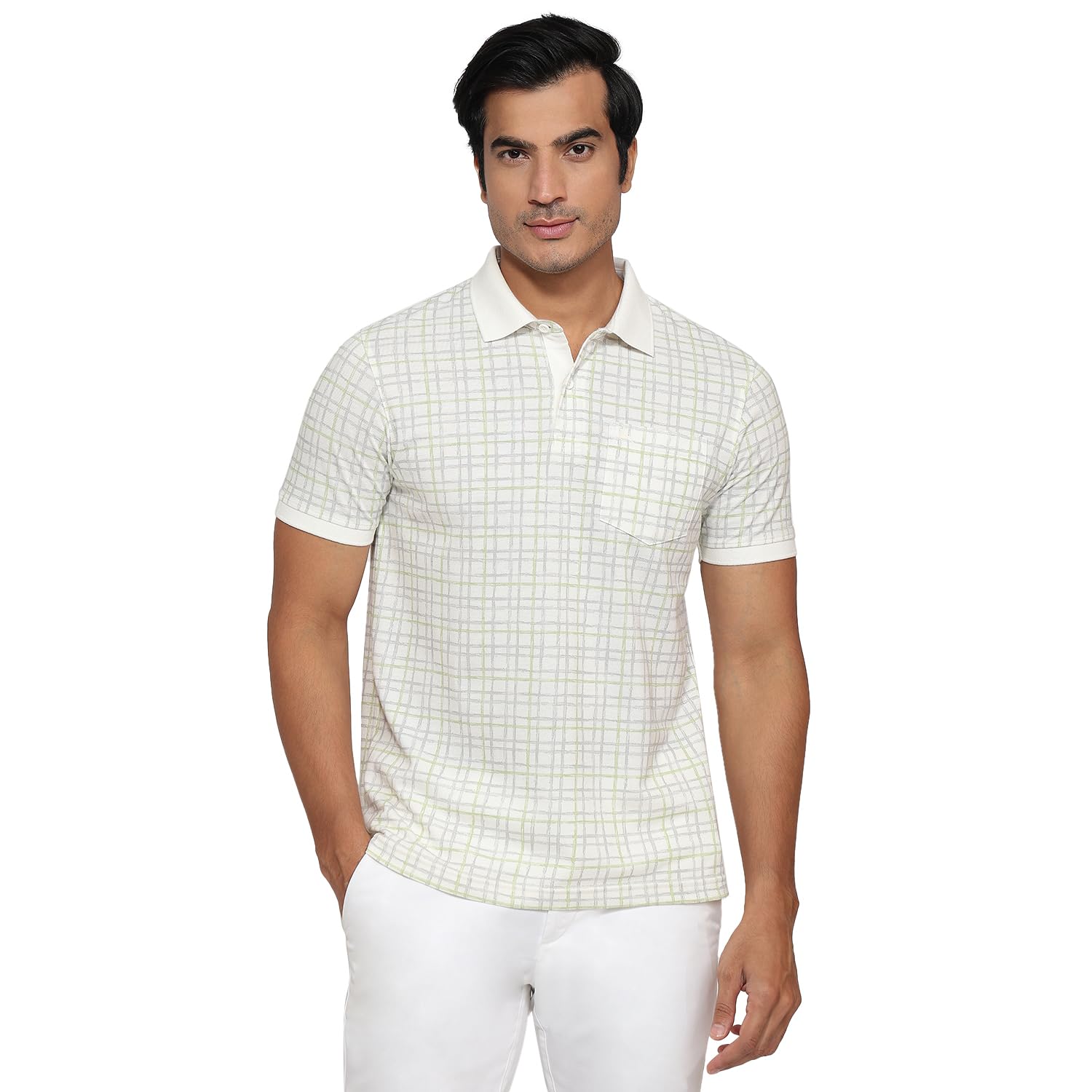 Parx Men Regular Fit Print Pattern Cotton Blend Half Sleeve Polo Neck Loungewear T-Shirt - Review, Price and Buying Guide