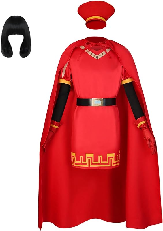 Disfraz de King para hombre Capa roja Sombrero de guantes Fullset para adulto