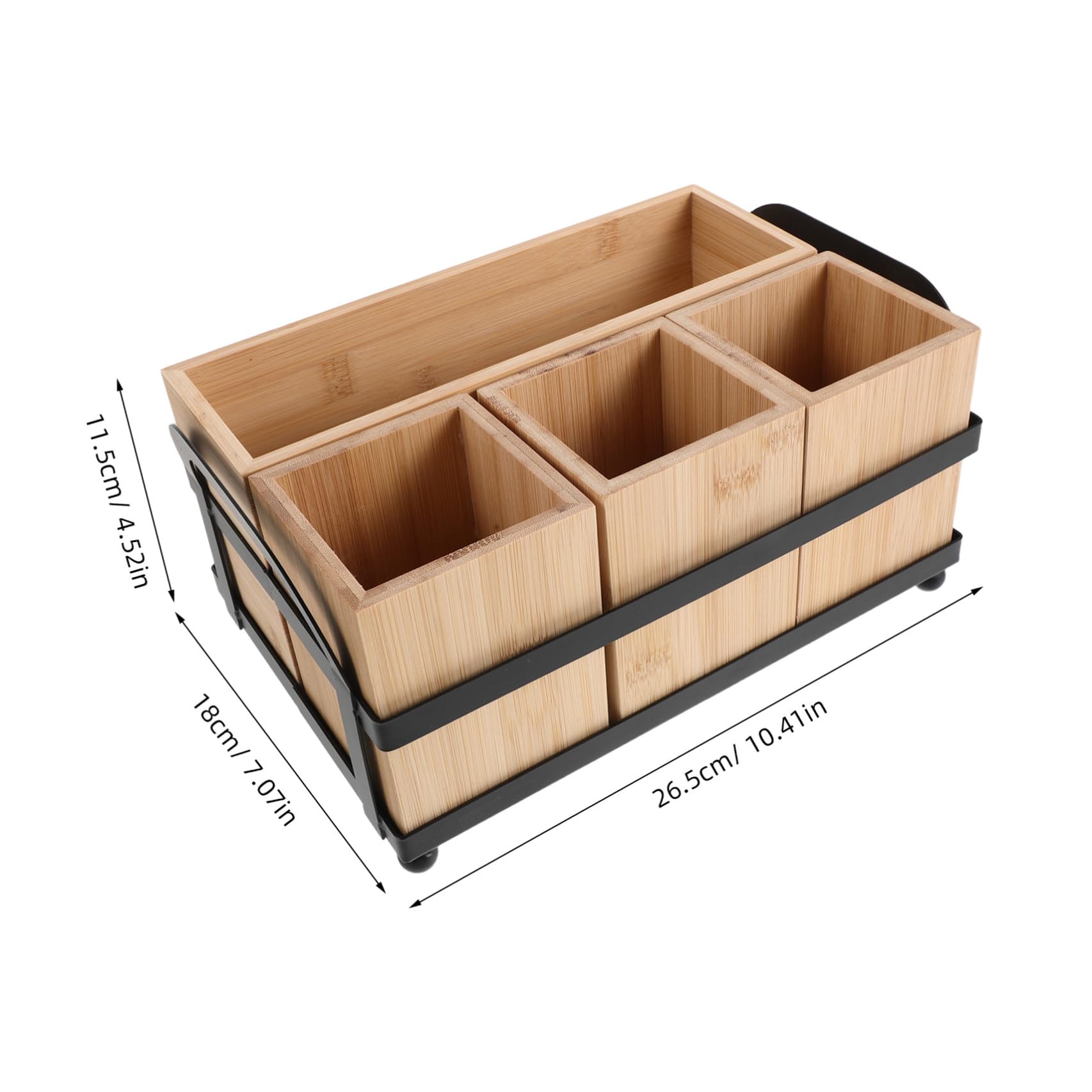 Cabilock Dispensador de Platos de Papel de Madera con Compartimentos Organizador de Cubiertos para Fiestas Soporte Multifuncional para Tenedores Cucharas y Platos Diseño Rústico