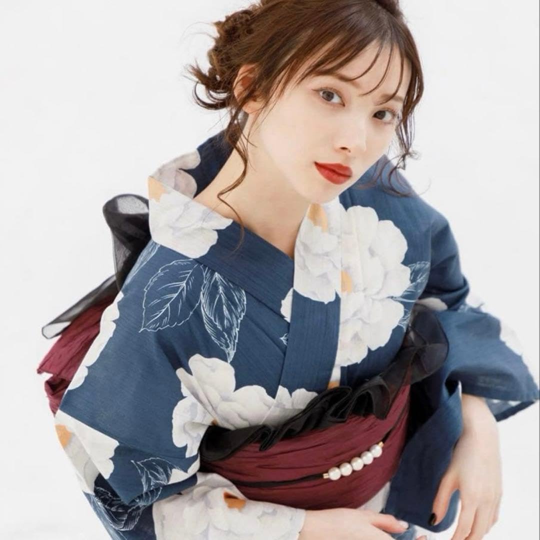 Dita 浴衣　涼風の藍紺牡丹 Amazon.co.jp: Dita 浴衣 涼風の藍紺牡丹 8点セット げ不可 : ファッション