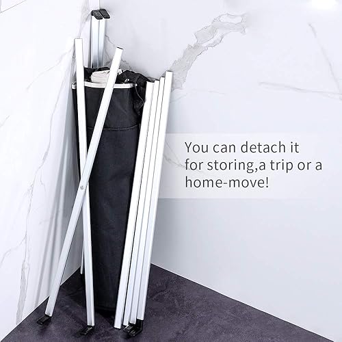 Miniatura 7 de Nicesail canasta para la ropa de 23secciones, para ropa oscura y ropa clara, canasta plegable para separar la ropa, con bolsas de tela oxford