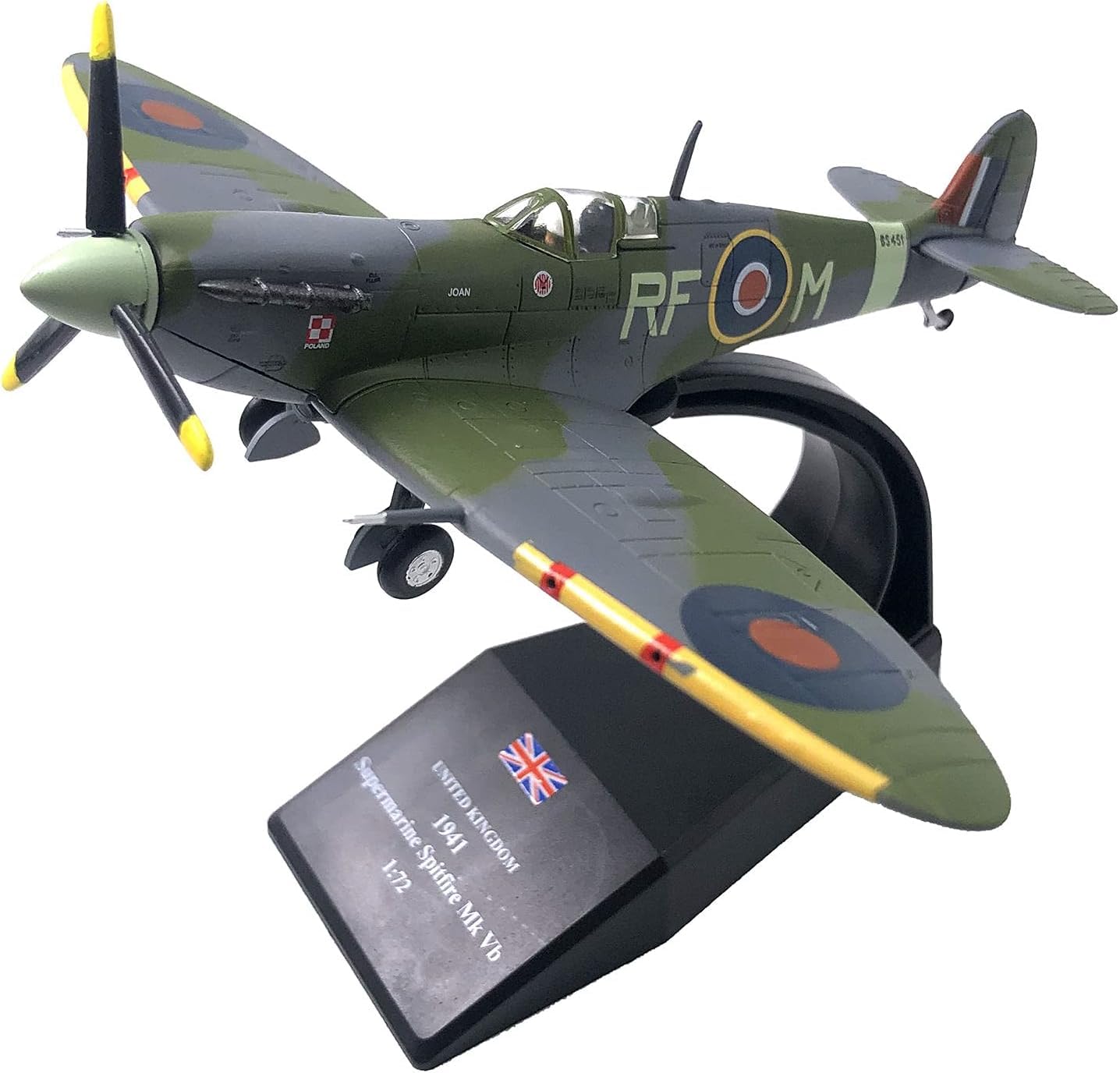 1/72 1941 Supermarine Spitfire Mk Vb Metal Diecast British Fighter Aircraft Model for Display Collection or Gift - Image 3