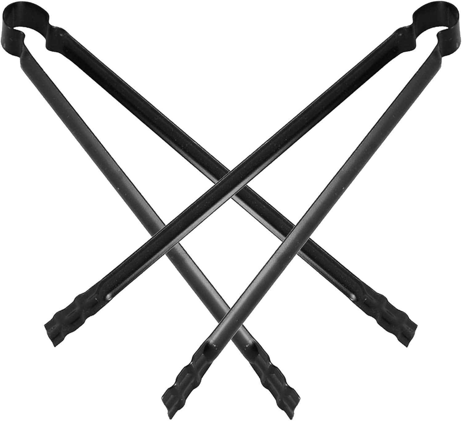 2pcs Iron Charcoal Tongs for Grill Rack and Campfire Fire Control