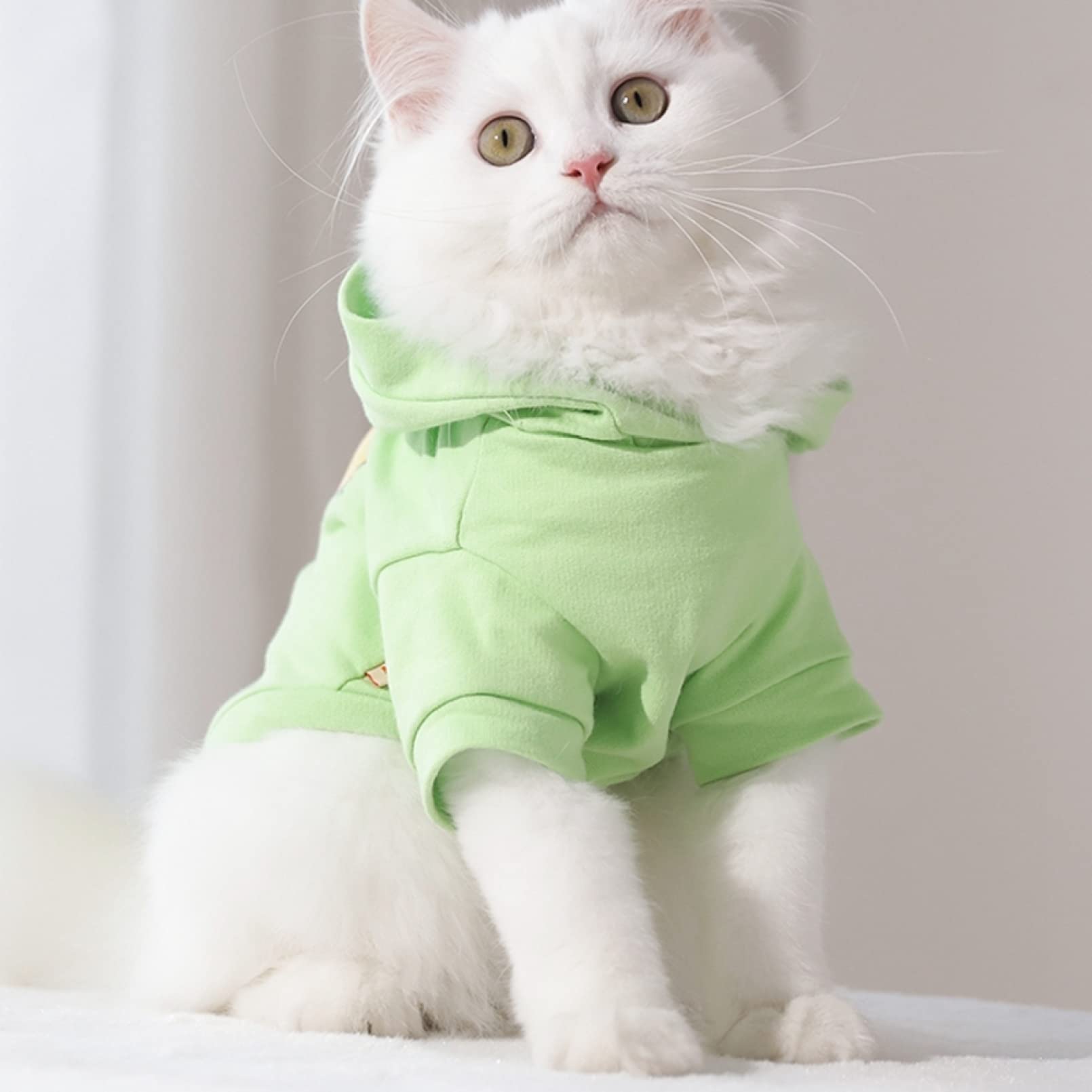 Amazon | 猫服 パーカー 犬服 フード付き ペット服 防寒 コスチューム