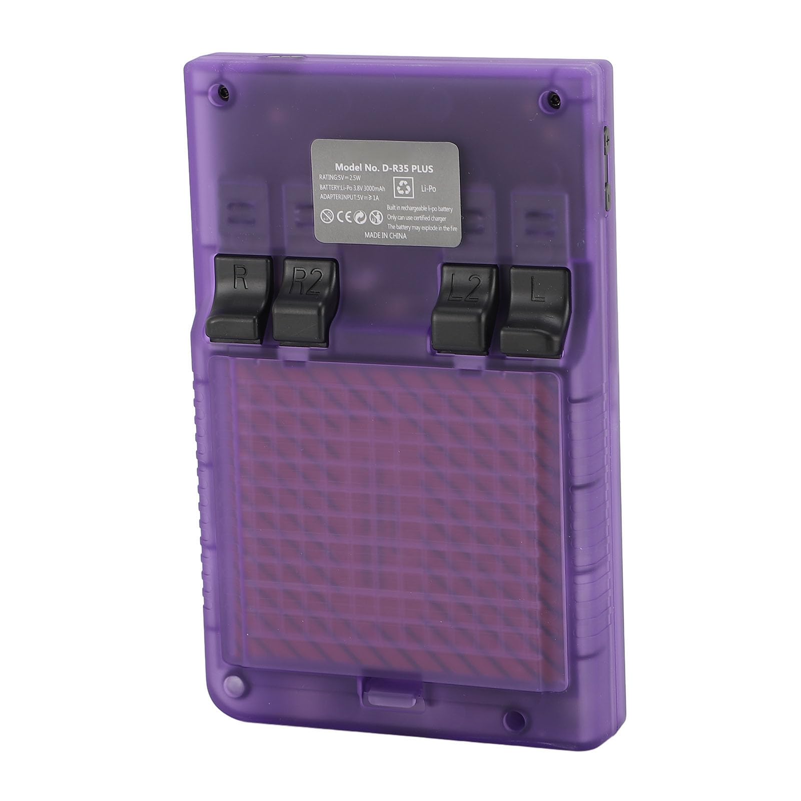 Handheld-Retro-Spielekonsole, Komfortables Design, Immersives Display für und Familie, Tragbare Videospielkonsole 3,5 Zoll für Reisen, Arbeit, Camping (Lila)