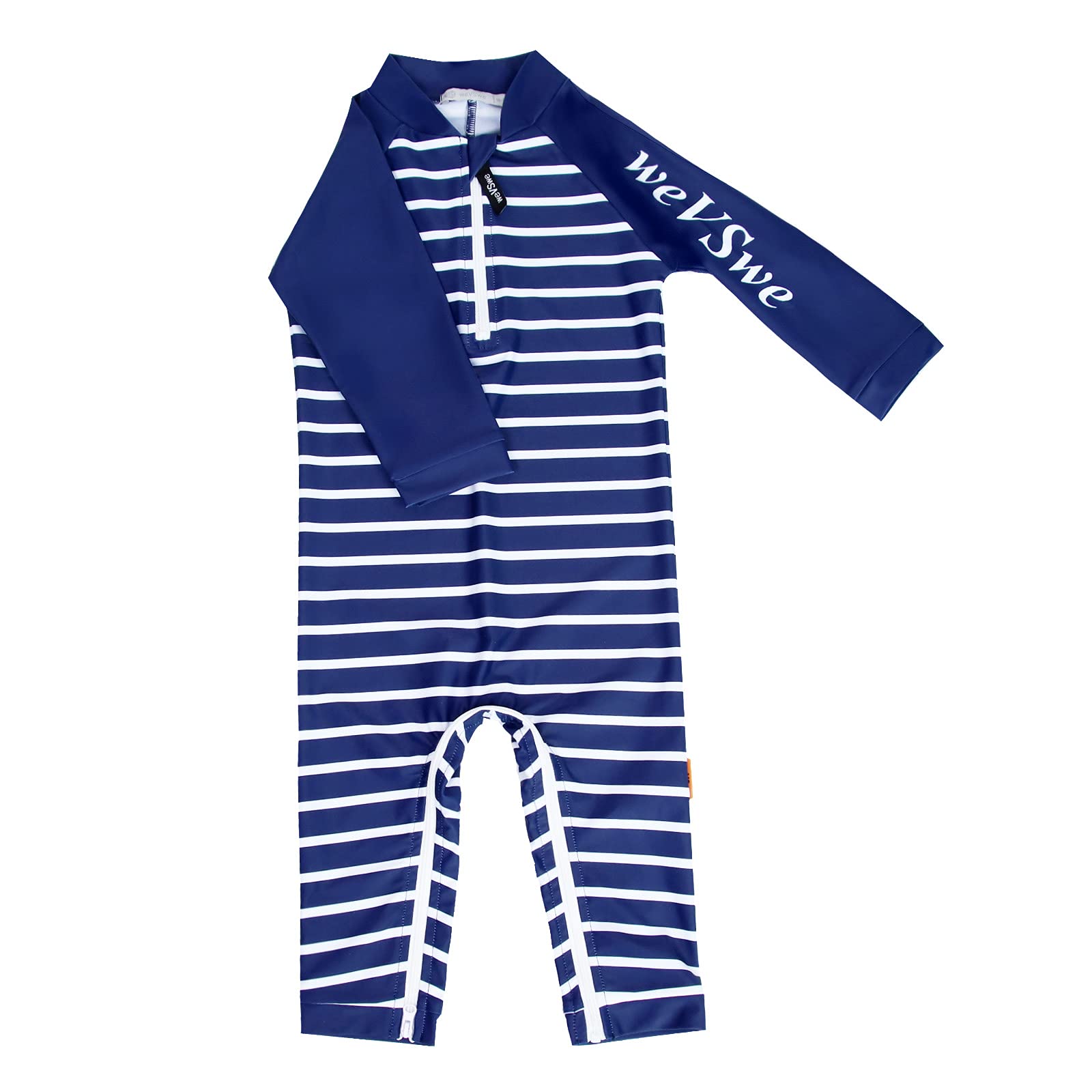 weVSwe Baby Toddler Boy Swimsuit Long Sleeve Baby Swimwear UPF 50+ Sun Protection Rash Guard Swimming Costume with Crotch Zipper 0-3 Years — view 105