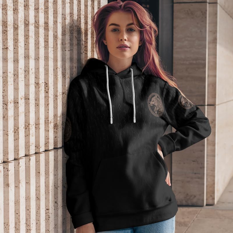 Viking 3D All Over Printed Unisex Hoodies Oversized Pullover Shirts with Pocket and Drawstring