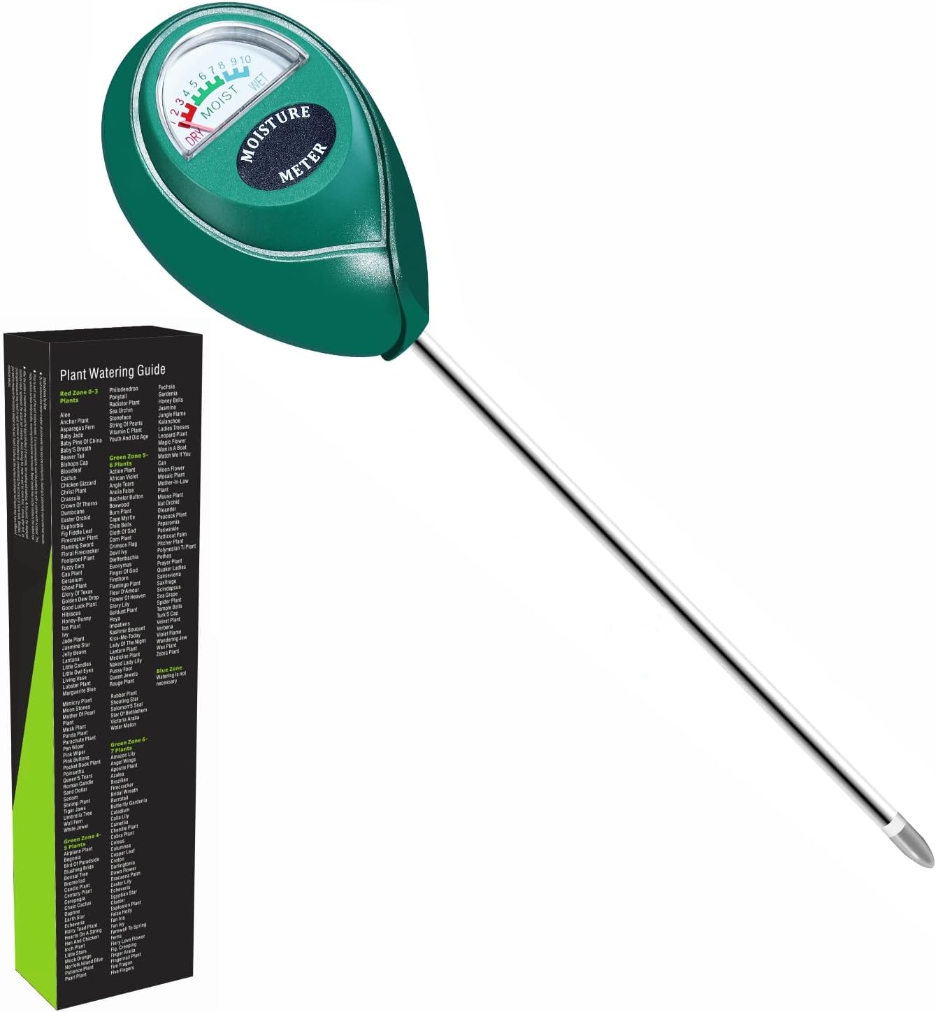 XLUX Soil Moisture Meter, Plant Water Monitor, Hygrometer Sensor for Gardening, Farming, indoor and outdoor plants, No Batteries Required