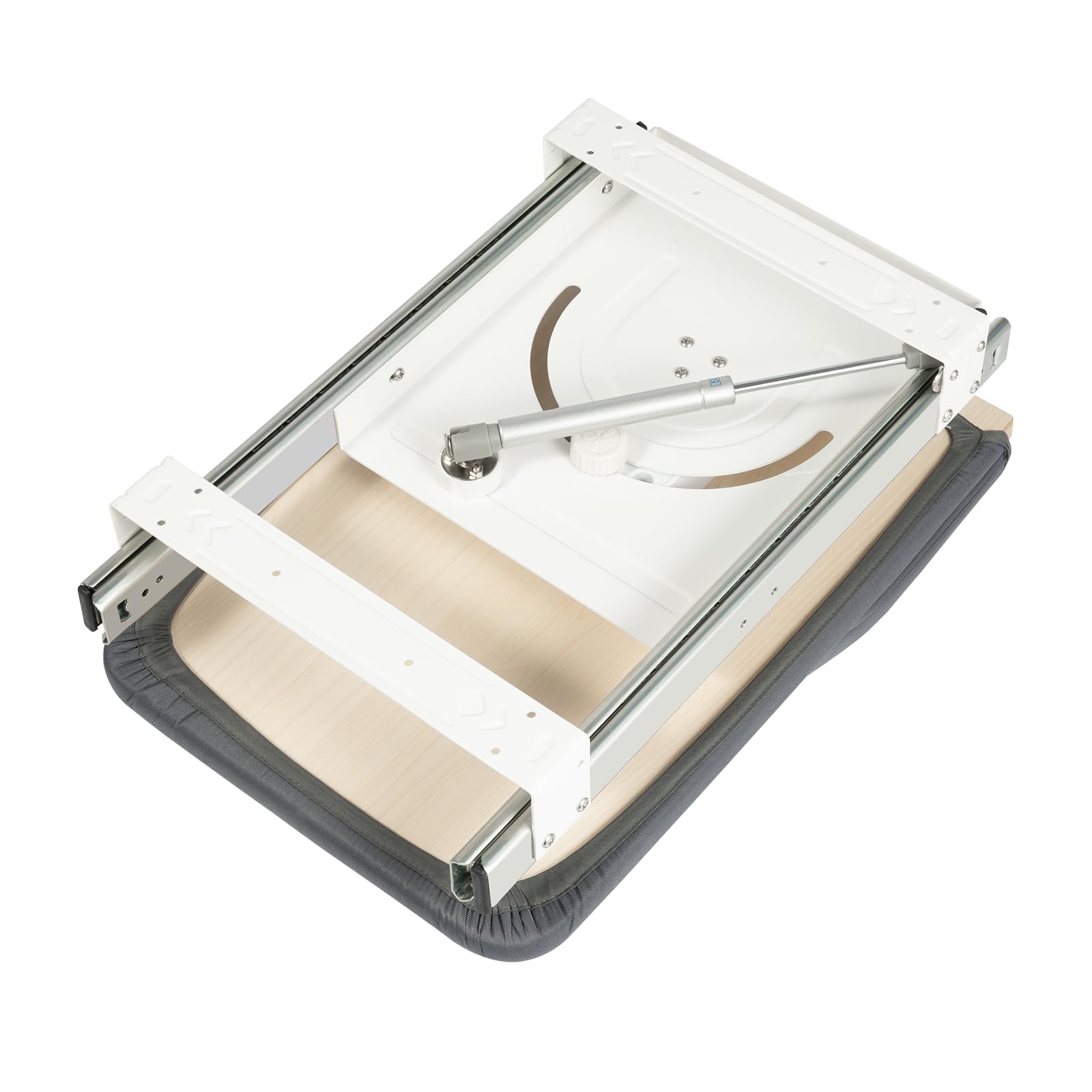 Tabla de planchar extensible, giratoria 180°, 45 kg, funda resistente al calor, ahorra espacio, 80 x 29,5 x 12 cm, color