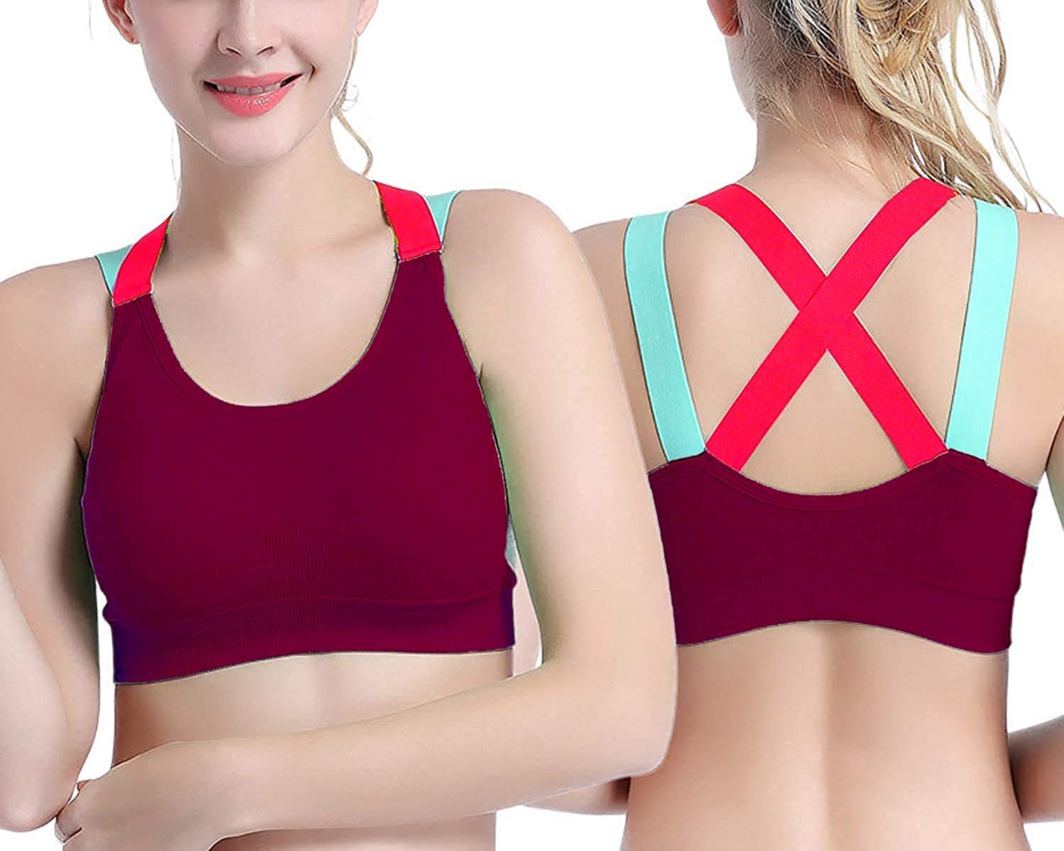 dilency sales Sports Bra for Women's/Girls (Gym,Yoga,Running,Workout) (Removable Pads) (30 to 34 Size)-picture-17