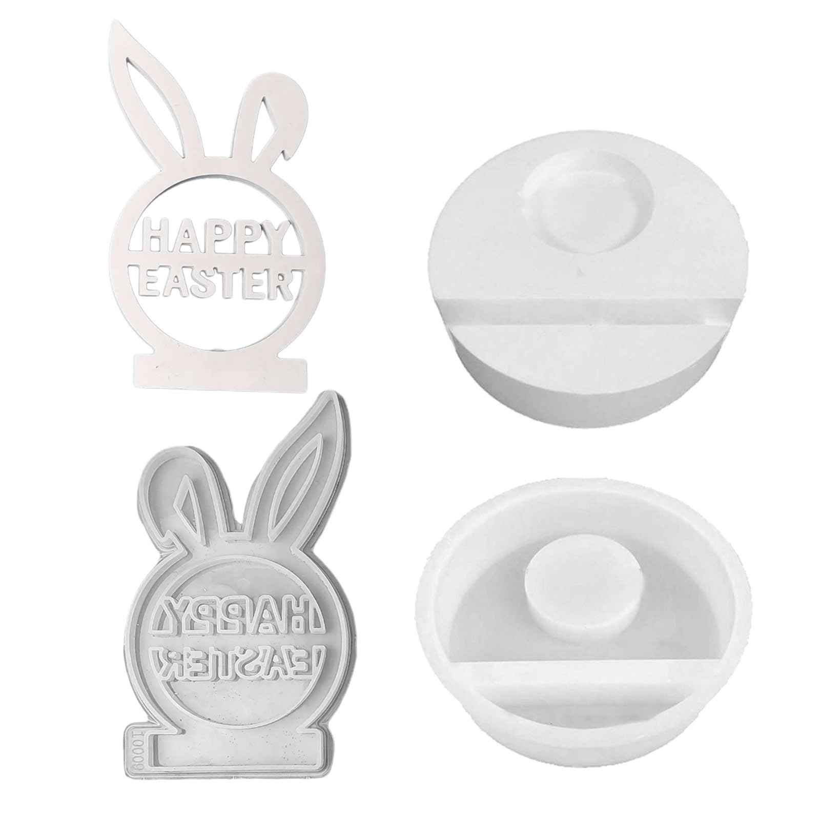 Alksubbm 3D Holder Resins Candlesticks Castings Molds Easter Silicone Table Home Decorations Candlesticks Resins Easter Holder Silicone