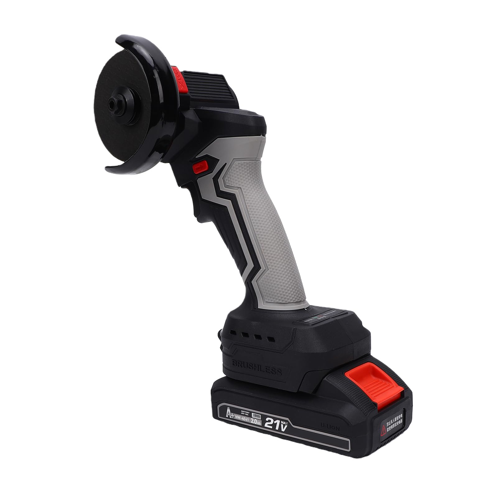 Matybobe Mini Herramienta de Amolado Angular Eléctrica de 15000 Rpm con Batería 21 V 2000 MAh y 3 Discos Corte, Herramienta Corte Manual Velocidad Variable (Enchufe europeo)