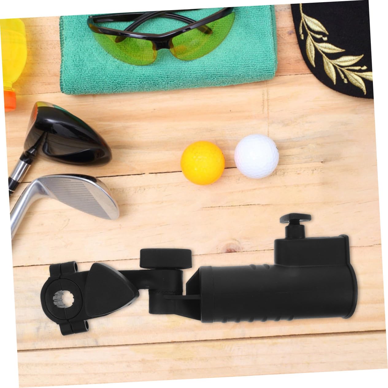 WOONEKY 2 Stück Golf-Trolley Regenschirmhalter Robustem Abs Leichter Universeller Schirmhalter für Golfwagen Kinderwagen Rollstühle Angelstühle Einfache Montage Sportliches Stilvolles