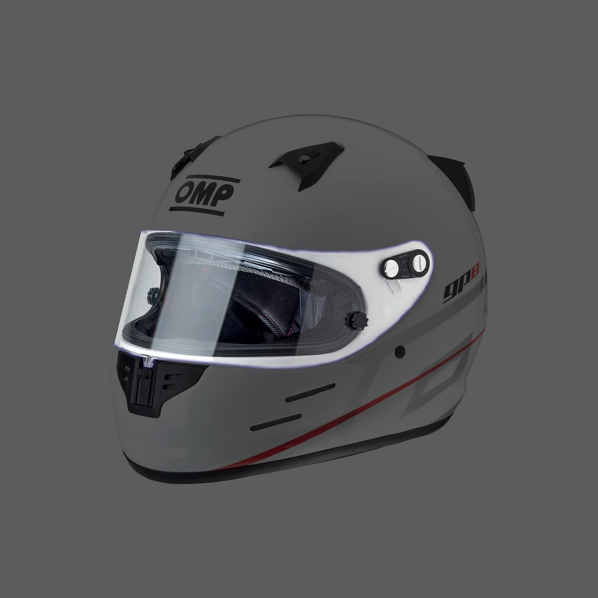 Casque Intégral OMP GP-R K MY2022 - Homologation Snell K2020, Taille XL, Couleur Blanc, Pour Karting Et Sport Automobile