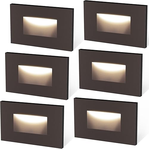 Luces de escalón 5CCT, luces LED regulables de 120 V, 3 W IP65, luces de cubierta impermeables 27000 K3000 K35000 K4000 K5000 K seleccionables,