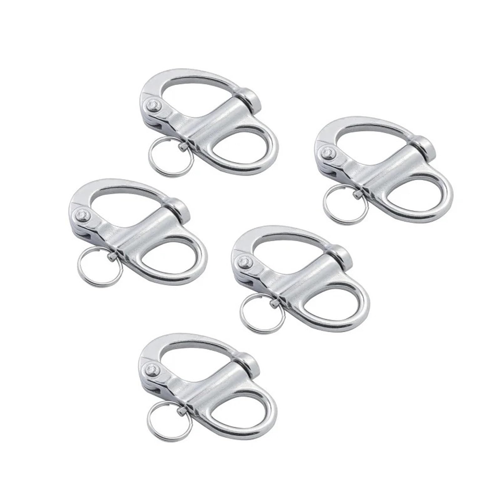 316 Stainless Steel Quicke Release Fixed Bail Snap Shackle with Ring 35mm 52mm 69mm 96mm for Rigging Sailing(1 Piece,96mm)