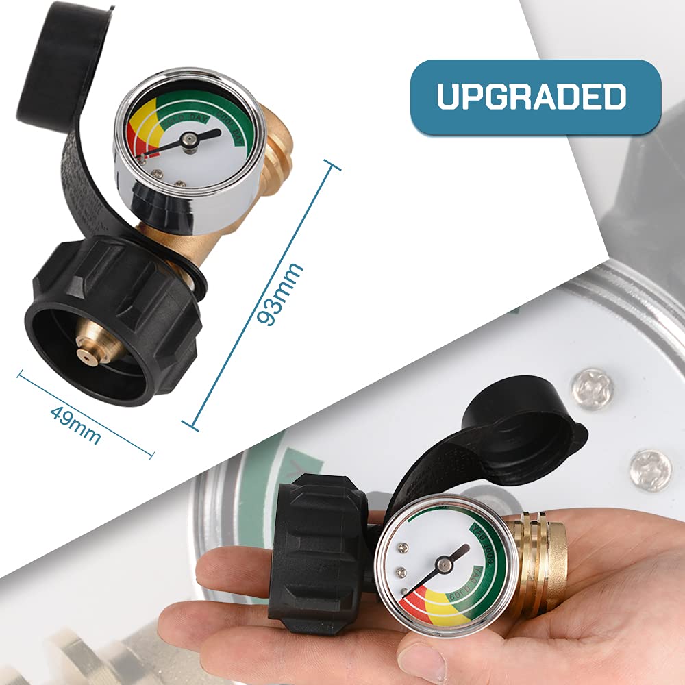 Buy Upgraded 2 Pack Propane Tank Gauge Level Indicator Leak Detector with Type 1 Connection for