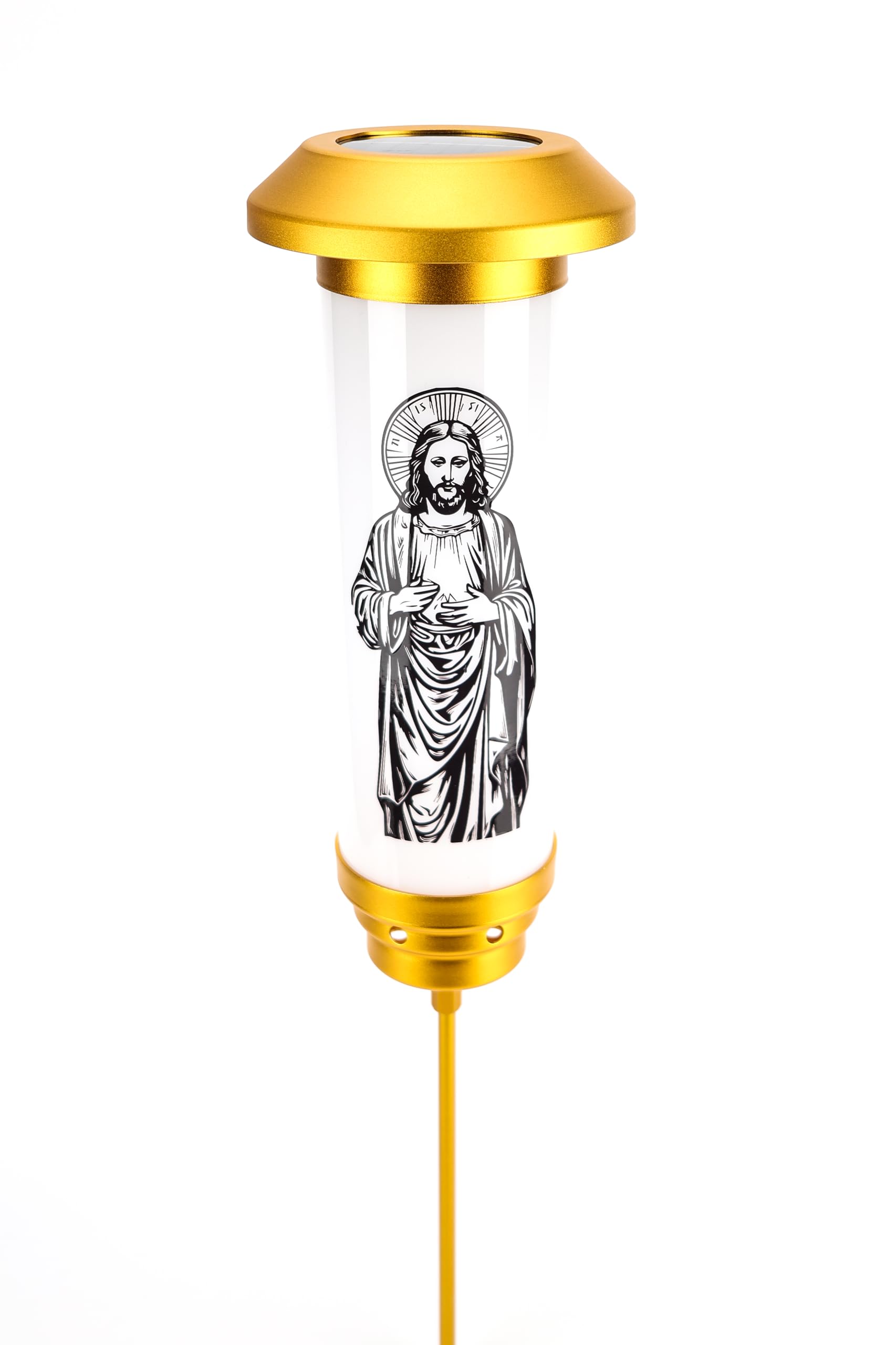OURMEMO Jesus Night Light, Jesus Gifts,Christian Gifts,Unique Religious Decoration,for Outdoor Flower Bed Patio Yard Garden Lawn Memorial Cemetery