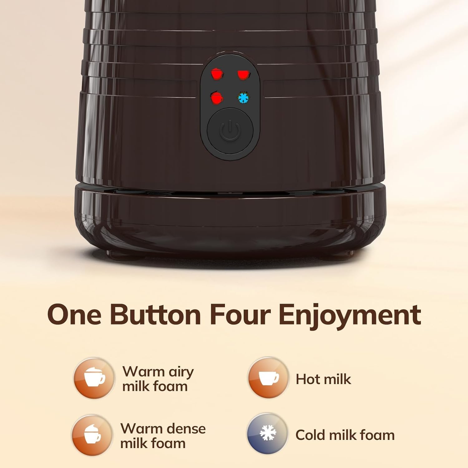 Morpilot 4 in 1 Elektrische Melkopschuimer met Heet en Koud Schuim en Melkwarmer, 400W 240ml Automatische Emulgator voor Cappuccino Macchiato Latte