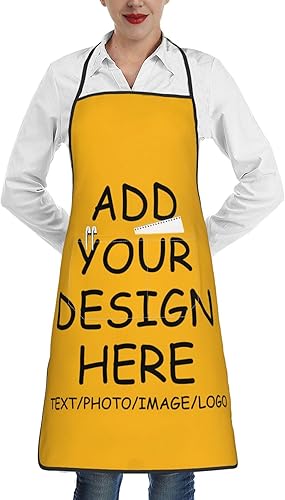 Miniatura 12 de Personalized Aprons For Women Men Custom Apron With Pockets Picture Text Logo Como imagen 02