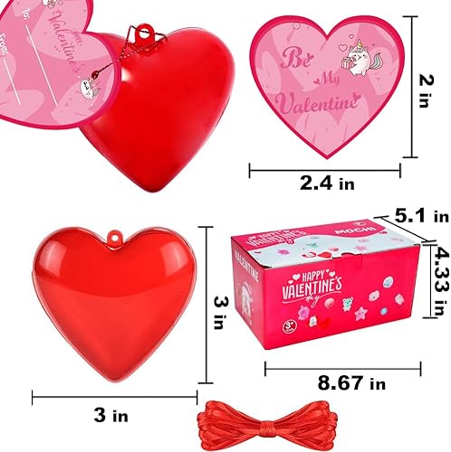 Miniatura 2 de UMEELR Paquete de 28 juguetes esponjosos de San Valentín en corazones con tarjetas, lindos mochi aprietan regalos para el día de San Valentín,