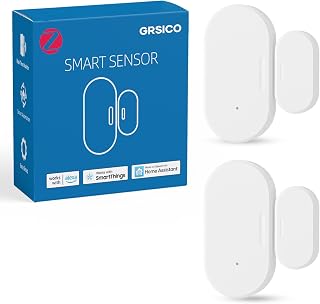 Zigbee Door Sensor 2 Pack, Mini Smart Door Sensor, Home Automation, Kid Safety, Compatible with SmartThings, Alexa, Home Assistant, Aeotec, Hubitat, Homey with Build-in Zigbee Hub, Hub Required