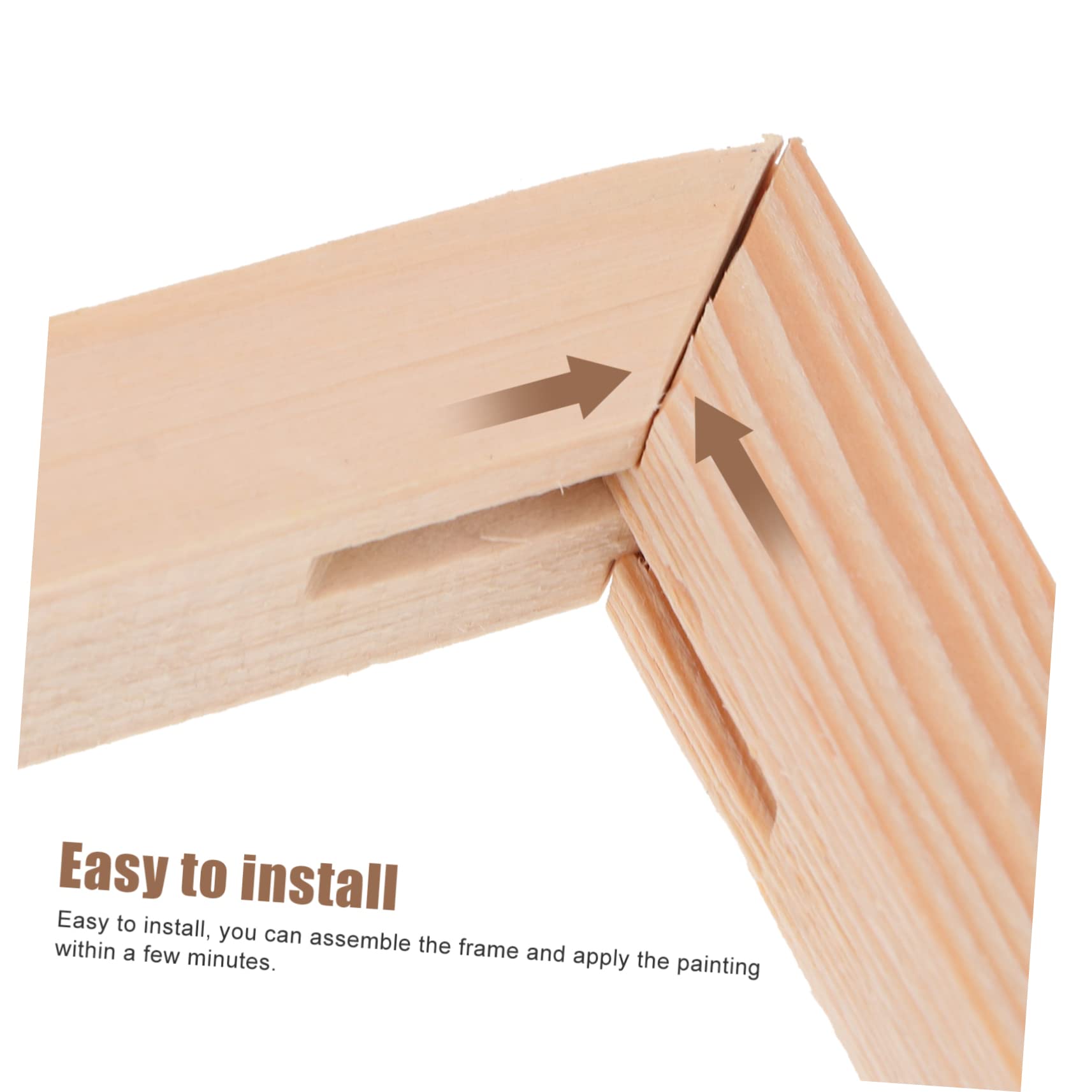 ULDIGI 1Set DIY Solid Oil Painting Frame Kit Canvas Stretcher Bars for Easy Assembly of Artwork and Arts Accessory for Home Decor and present