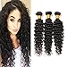 Produktbild brazilian deep wave hair 8 10 12 inches 3 bundles 100 unprocessed virgin human hair glatte extensions echthaar tressen 300g natral color