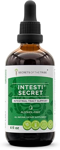 Intesti Secret Extracto sin alcohol, gotas de hierbas de alta potencia, tintura hecha de menta, diente de león, clavo, jengibre, semillas de hinojo,