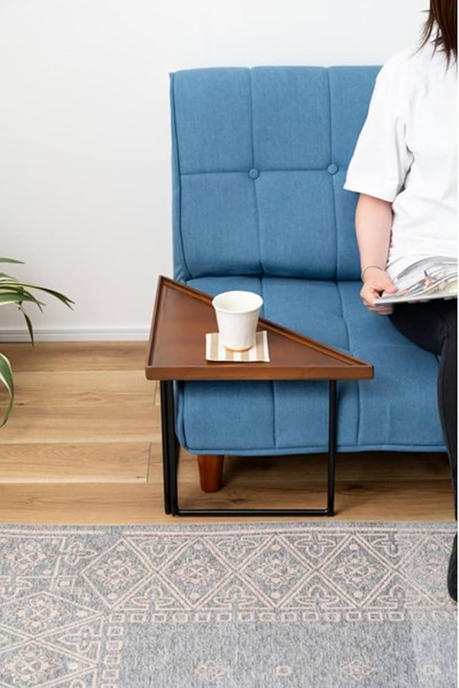 Amazon｜サイドテーブル 三角 コーナー用 角置き 木製 スチール