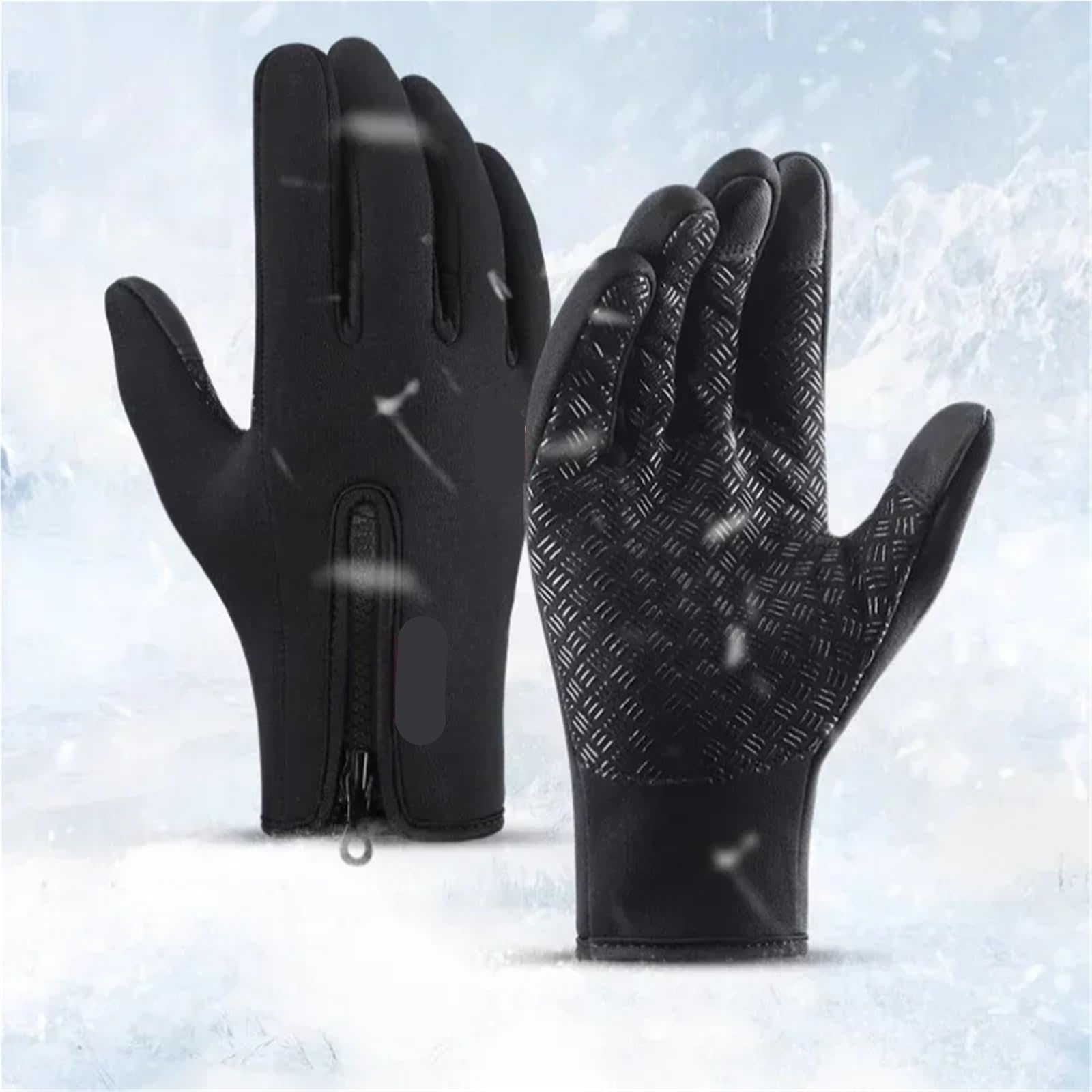 Gants d'escalade Gants de Moto for Hommes et Femmes, Coupe-Vent, antidérapants, Garde au Chaud, for Le Travail, Le Sport, Le vélo, Automne et Hiver pour Escalade(Rose Red,M)