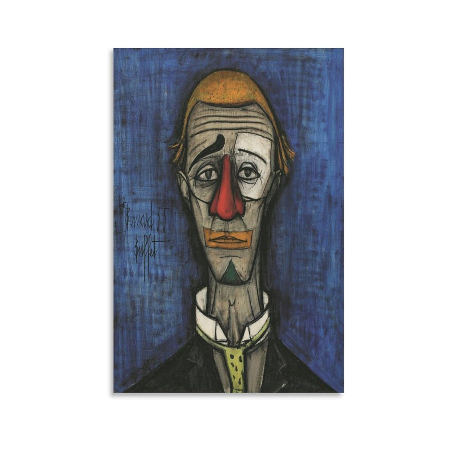 ベルナール・ビュッフェ　ピエロ⭐︎ 人物画　道化師　ミニサイズ 楽天市場】ピエロ 絵画 道化師 人物画 リトグラフ 版画 ベルナール
