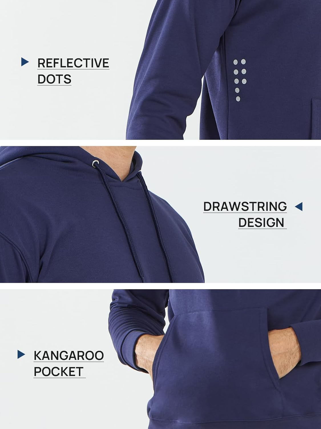 NORTHYARD Men's Cotton Hoodies Long Sleeve Sweatshirt Casual Drawstring Pullover Hoodie With Pocket - Image 4