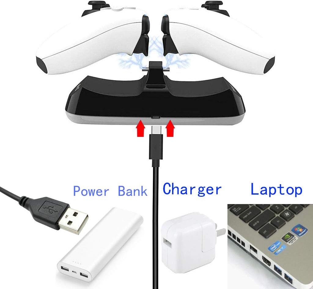 PS5 Controller Charging Station,Charging Station for PS5 Controller dualsense Controller Accessories, Charging Dock Station for Playstation 5