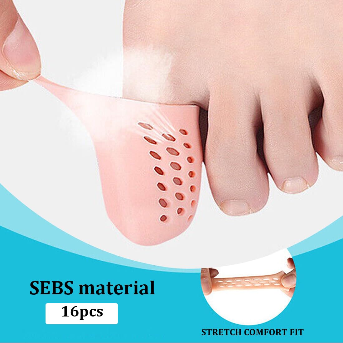 16 Pezzi Protezione Alluce, Copri Alluce Silicone, Proteggi Alluce, Copri Alluce Calli