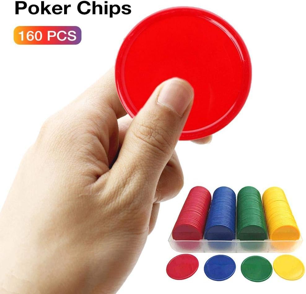 Amazon | 160個 ポーカーチップ プラスチック デジタル単位なし ゲーム 
