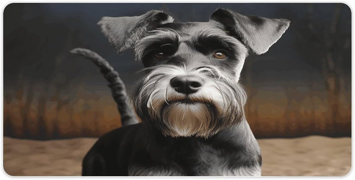 Large Schnauzer Dog Desk Mat 24x12 Inch Waterproof Non-Slip Rubber Desk Pad for Office Home Gaming Remote Work Foldable Portable Mousepad for Keyboard Laptop Desktop Accessories image 5
