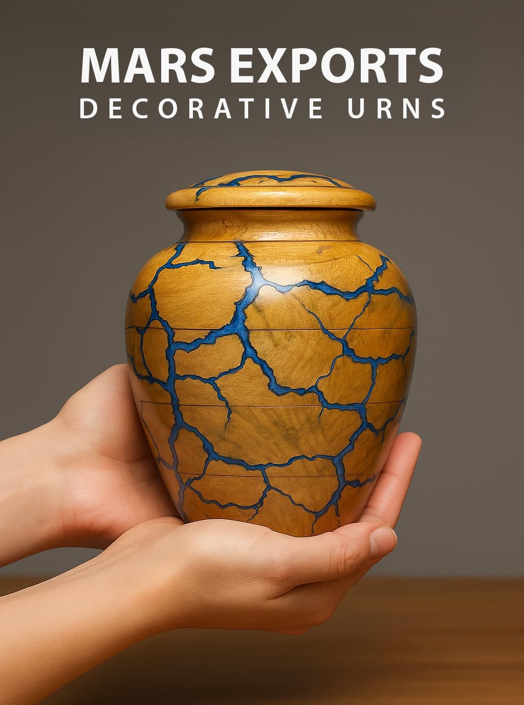 Handcrafted Wooden Urn for Human Ashes Adult Male - Small Decorative Urn for Ashes for Women & Men - Funeral & Burial Urn - Holds Up to 80lbs (Medium)