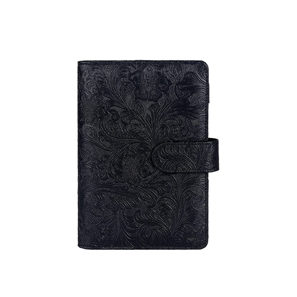 SePKUs A6/A5 Vintage en Relieve PU DIY Carpeta Cuaderno Cubierta Diario Agenda planificador Cubierta de Papel papelería Escolar (F A6)