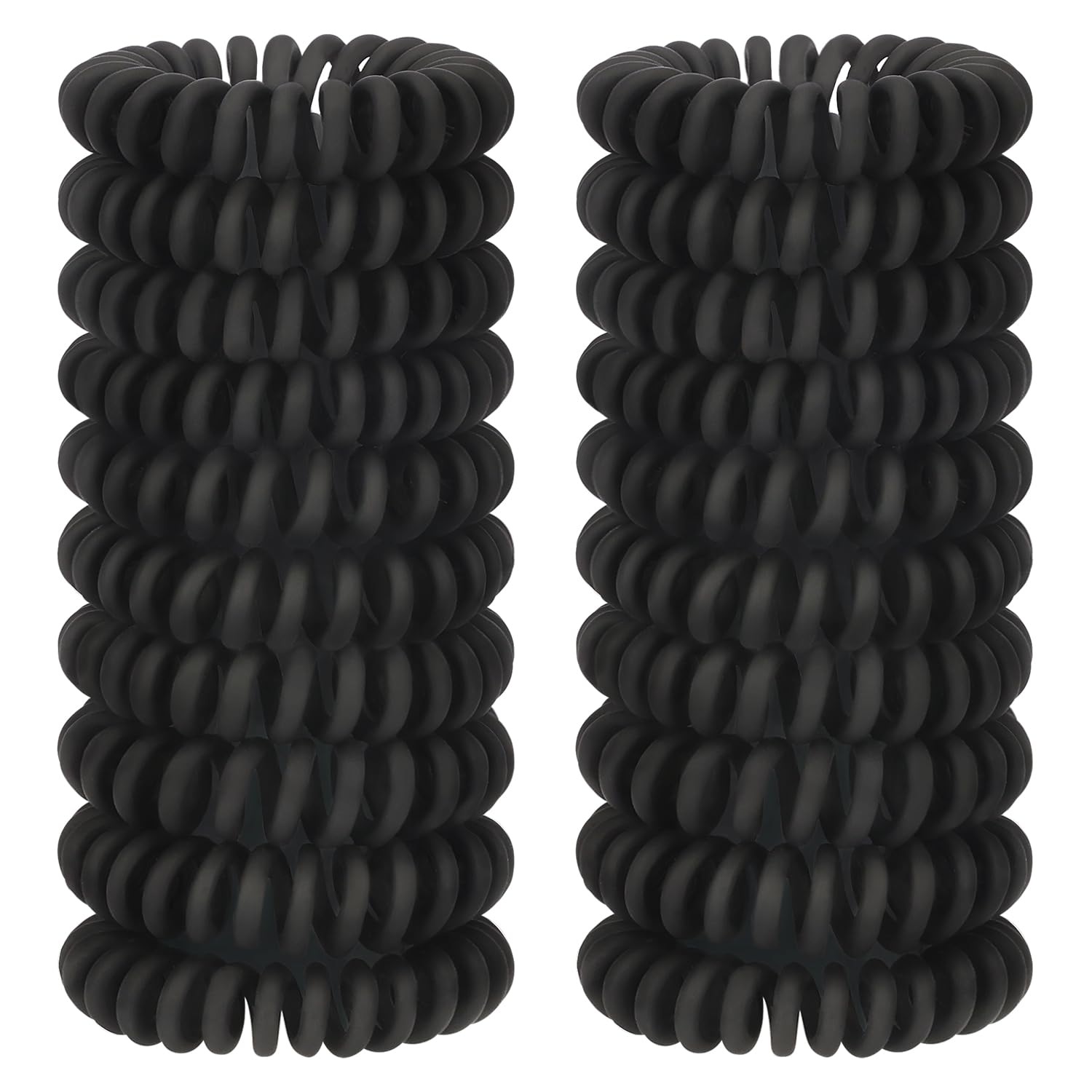 JessLab 20 Pcs Spiral Hair Ties, Plastic Hair Coil Bands