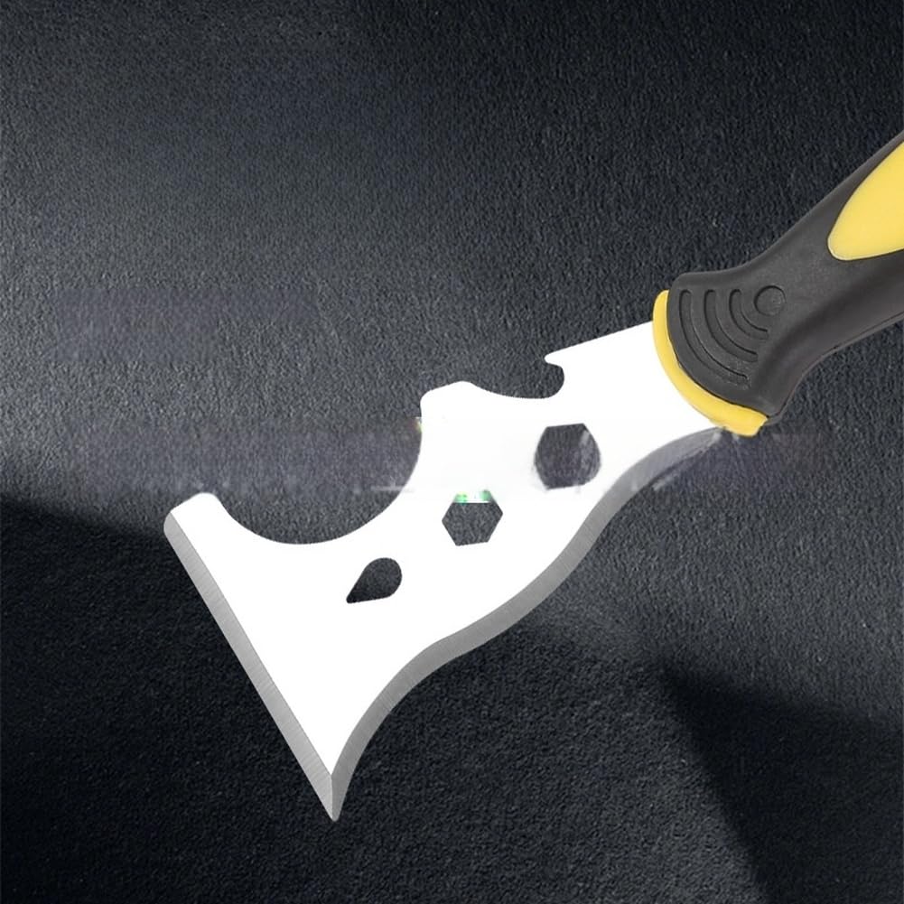 Espátula para acero Inoxidable 3 Pulgadas para herramienta Masilla Mango Antideslizante para Pared Suelo 21.5x7.5cm(13-in-1)