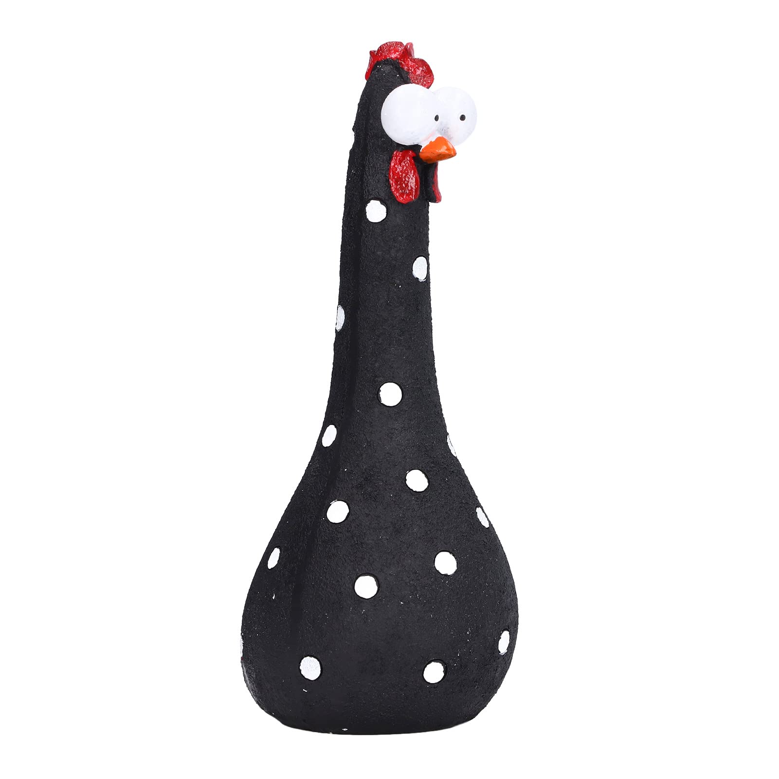 Poulet Big Eye statue jardin résine extérieur décoration long cou noir